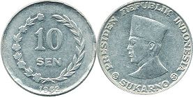 coin Irian Barat 10 sen 1962
