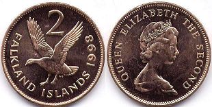 Falkland 2 pence 1998