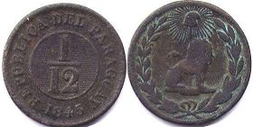 Paraguay 1/12 real 1845