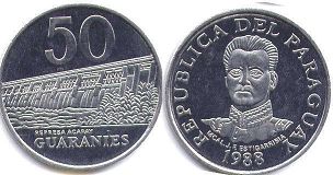 Paraguay 50 guaranies 1988