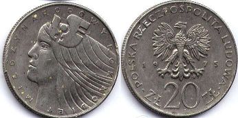 Polska 20 zlotych 1975