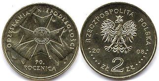 Polska 2 zlote 2008