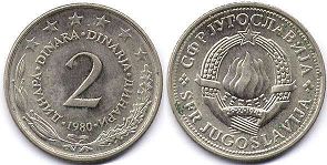 Yugoslavia 2 dinara 1980