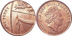 coin UK 1 penny 2016