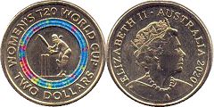 australian commemmorative coin coloured 2 dollars 2020