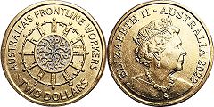australian commemmorative coin coloured 2 dollars 2022