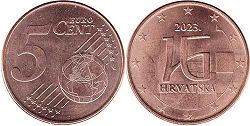 coin Croatia 5 euro cent 2023