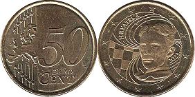 coin Croatia 50 euro cent 2023