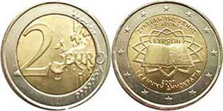 coin Germany 2 euro 2007 coin Greece 2 euro 2007