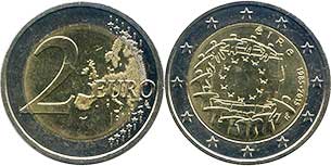 coin Italy 2 euro 2015 coin Ireland 2 euro 2015