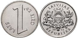 coin Latvia 1 lats 2013