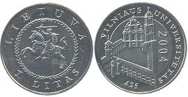 coin Lithuania 1 litas 2004