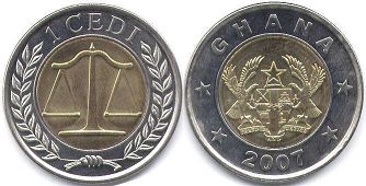 Ghana 1 cedi 2007