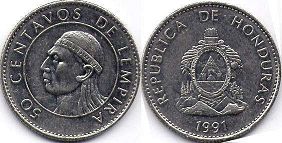 Honduras 50 centavos 1991