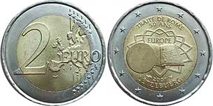 coin Luxembourg 2 euro 2010 coin Luxembourg 2 euro 2007