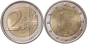 coin Luxembourg 2 euro 2010 coin Luxembourg 2 euro 2009