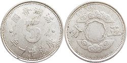 coin Manchukuo 5 fen 1944