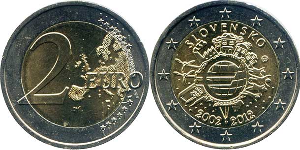coin Slovakia 2 euro 2012 coin Slovakia 2 euro 2012