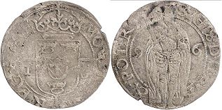mynt Sverige 1 öre 1596