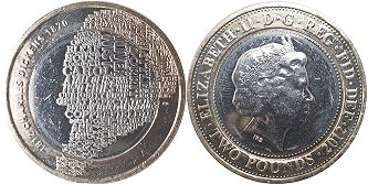 coin Great Britain 2 pounds 2012