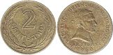 coin Uruguay 2 centesimos 1960