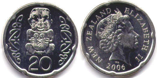 New Zealand 20 cents 2006