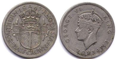 Rhodesia half crown 1947