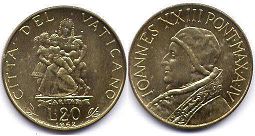 Vatican 20 lire 1962