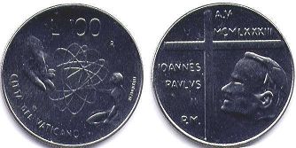 Vatican 100 lire 1983