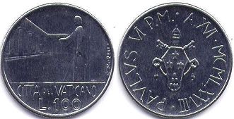 Vatican 100 lire 1978