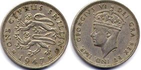 Cyprus 1 shilling 1947
