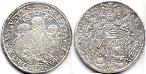 Saxony 1 taler 1598