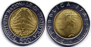 Italy 500 lire 1996