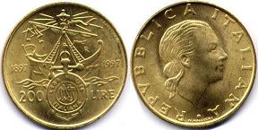 Italy 200 lire 1997