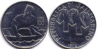 San Marino 100 lire 1972