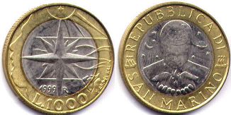 San Marino 1000 lire 1999