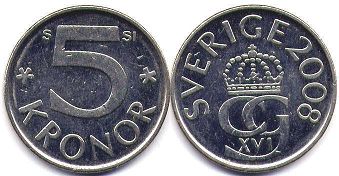 Sweden 5 kronor 2008