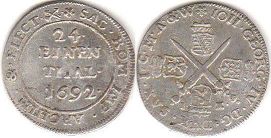 Saxony 1/24 taler 1693