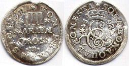 Brunswick-Luneburg-Calenberg 4 mariengroschen 1692
