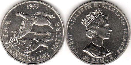 Falkland 50 pence 1997