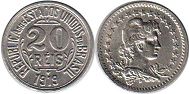 moeda brasil 20 reis 1919
