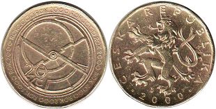 mince Czech 20 korun 2000