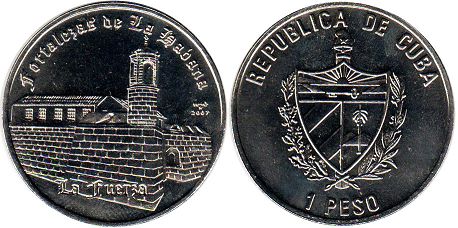 moneda Cuba 1 peso 2007