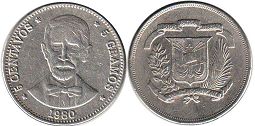 moneda Dominican Republic 5 centavos 1980