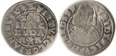 coin Holstein-Gottorp 1/16 taler 1653