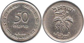 coin Israel 50 pruta 1949