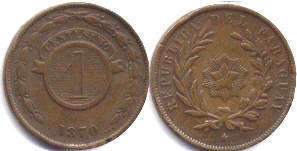 Paraguay 1 centesimo 1870