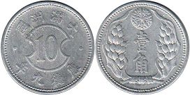 coin Manchukuo 10 fen 1942