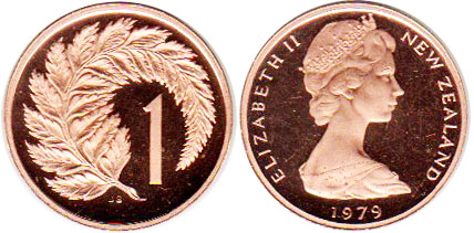 coin New Zealand 1 cent 1979