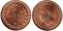 coin Samoa 1 sene 1967